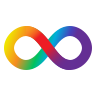 Rainbow Infinity symbol for neurodiversity